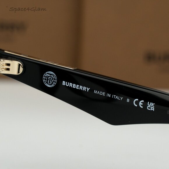 BRAND NEW Burberry BE2409 3001 Black Demo Square Unisex Eyeglasses BE 2409 main image 6